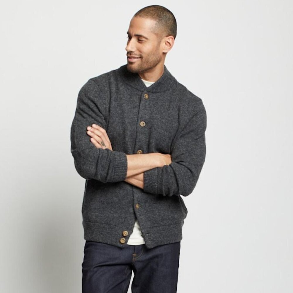 Pendleton Men's Shetland Collection Cardigan Sweater 100% Washable Wool